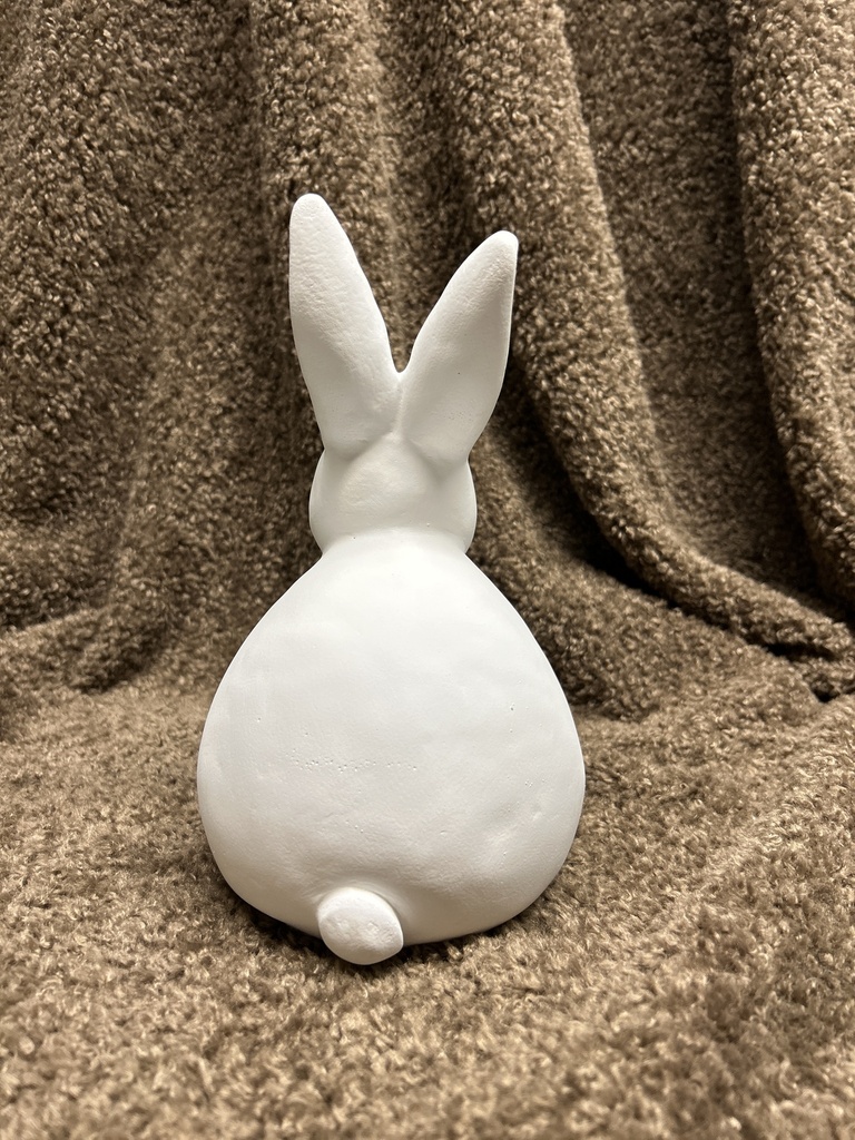 Hase sitzend (weiß) Zement