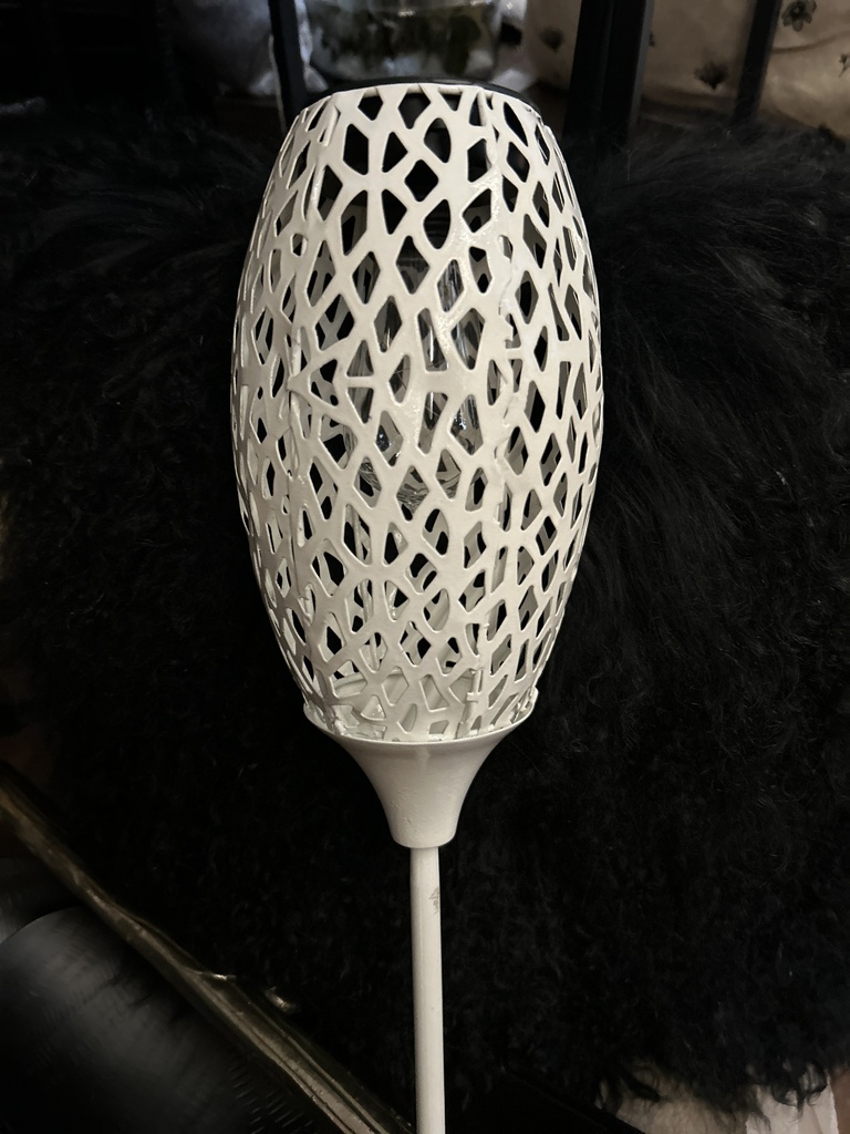 Stabbeleuchtung solar (Oval mit Muster)