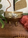 Vase/Schale Gold auf Füßen