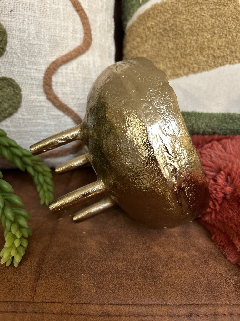 Vase/Schale Gold auf Füßen
