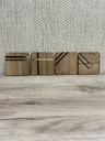 Glasuntersetzer Holz (gold)