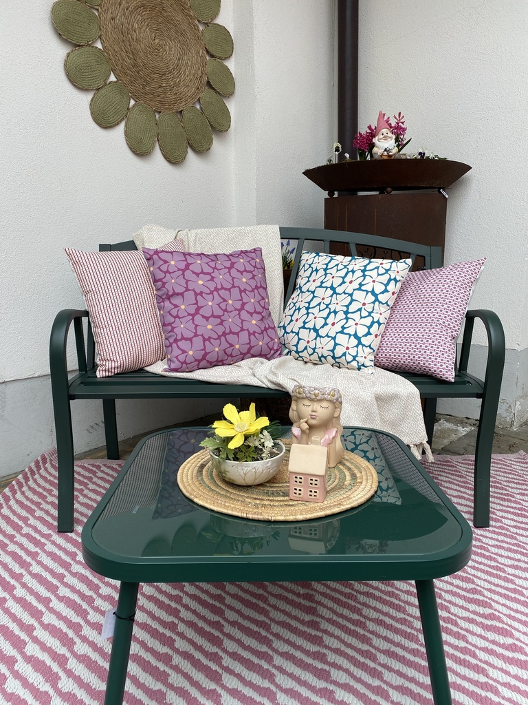 Outdoorkissen (pink gestreift)