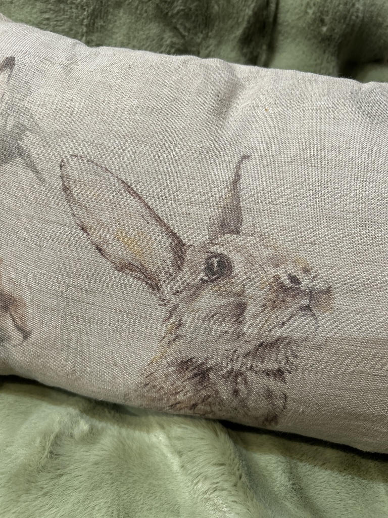 Kissen mit Hasendruck