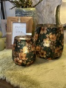 Glas Blumendesign Teelichthalter