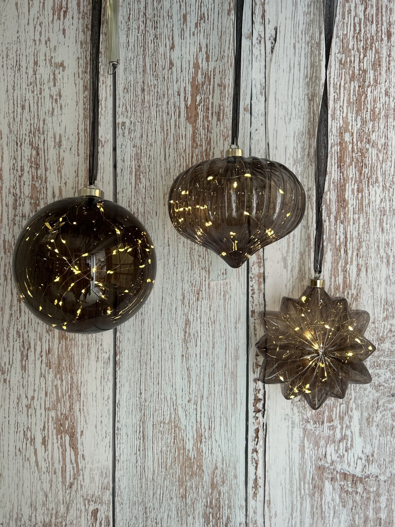 Kugel LED schwarz groß