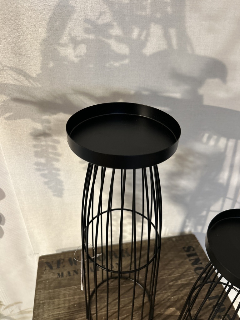 Kerzenhalter Metall schwarz