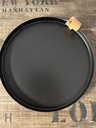 Metall-Tablett rund, schwarz