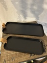 Metall-Tablett rund, schwarz
