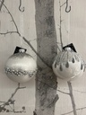 Weihnachtskugel winter-weiß matt