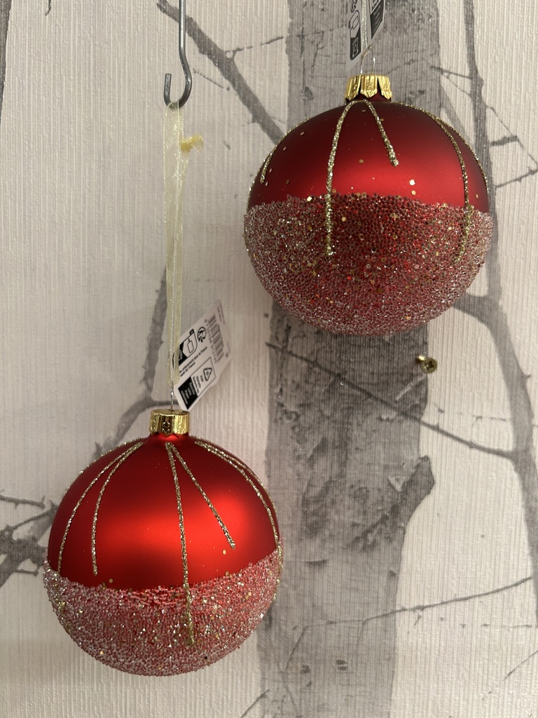 Weihnachtskugel rot klassisch