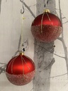 Weihnachtskugel rot klassisch