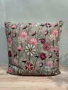Kissen Blumenmuster lila, 45 x 40 cm mit Füllung