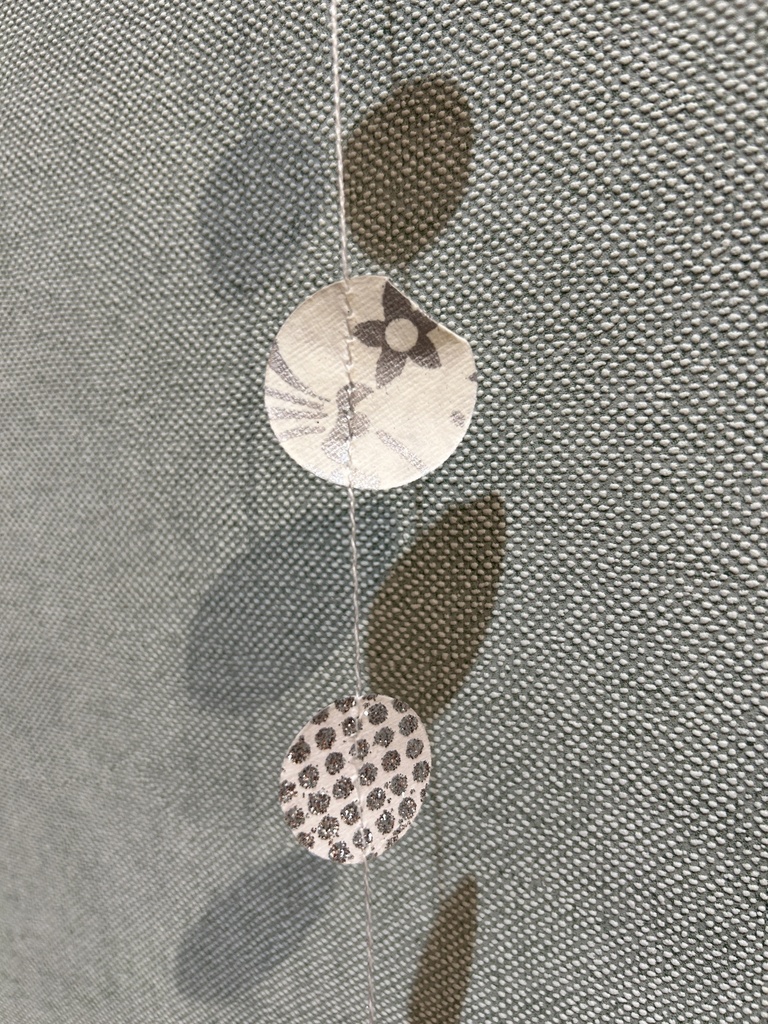 Papiergirlande Spule silber