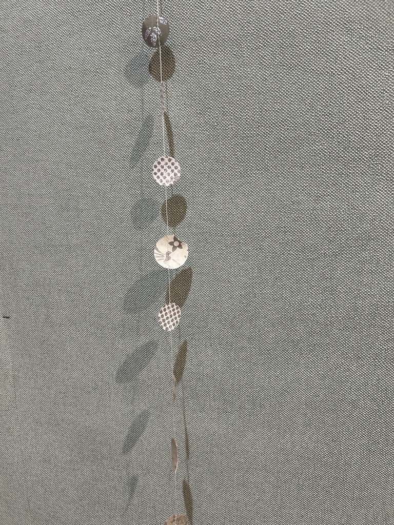 Papiergirlande Spule silber