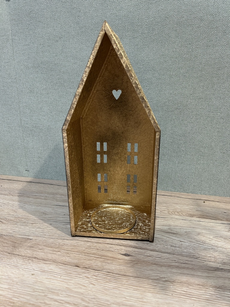 Windlicht Haus schwarz
