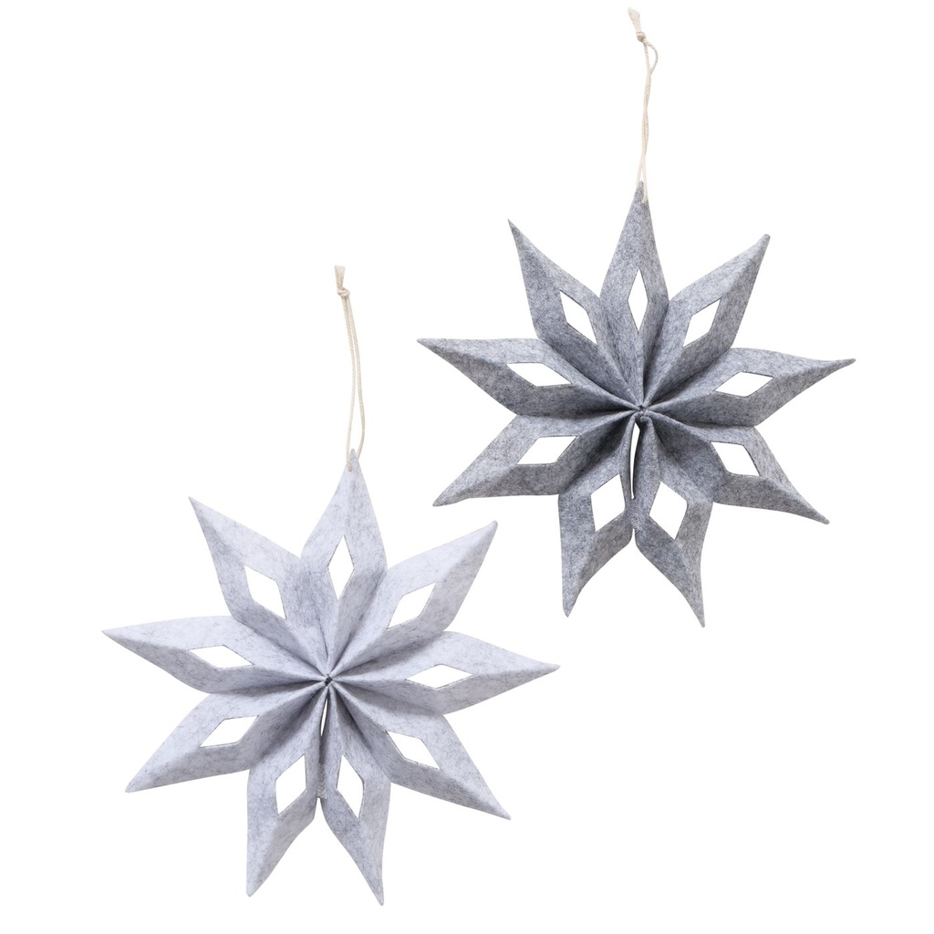 Filzstern dunkelgrau