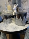 Windlicht Snowtop silber 12cm