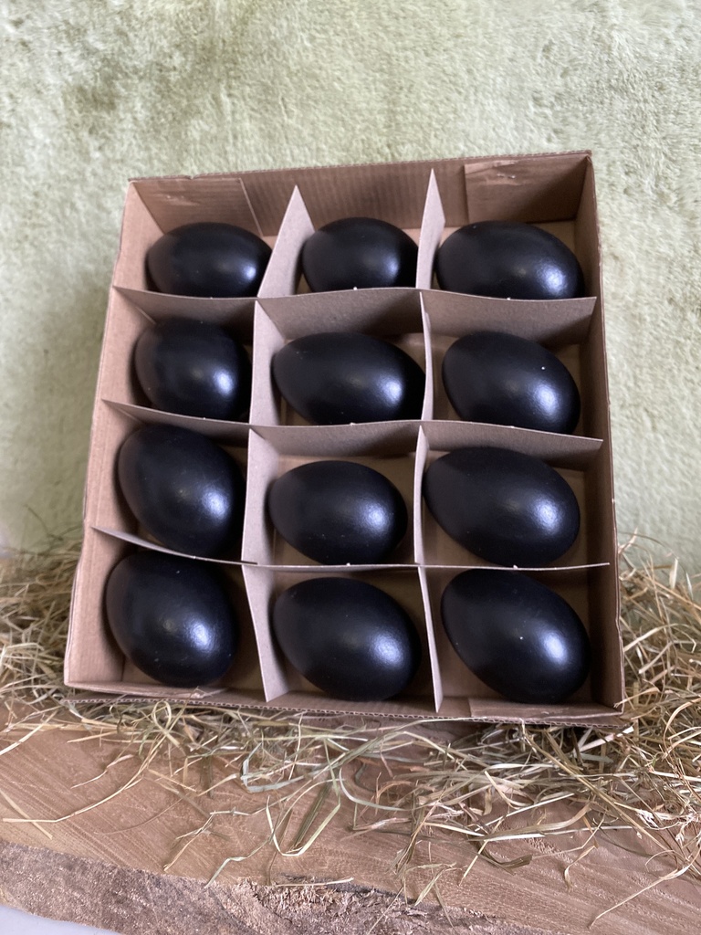 Ostereier 12er Set schwarz