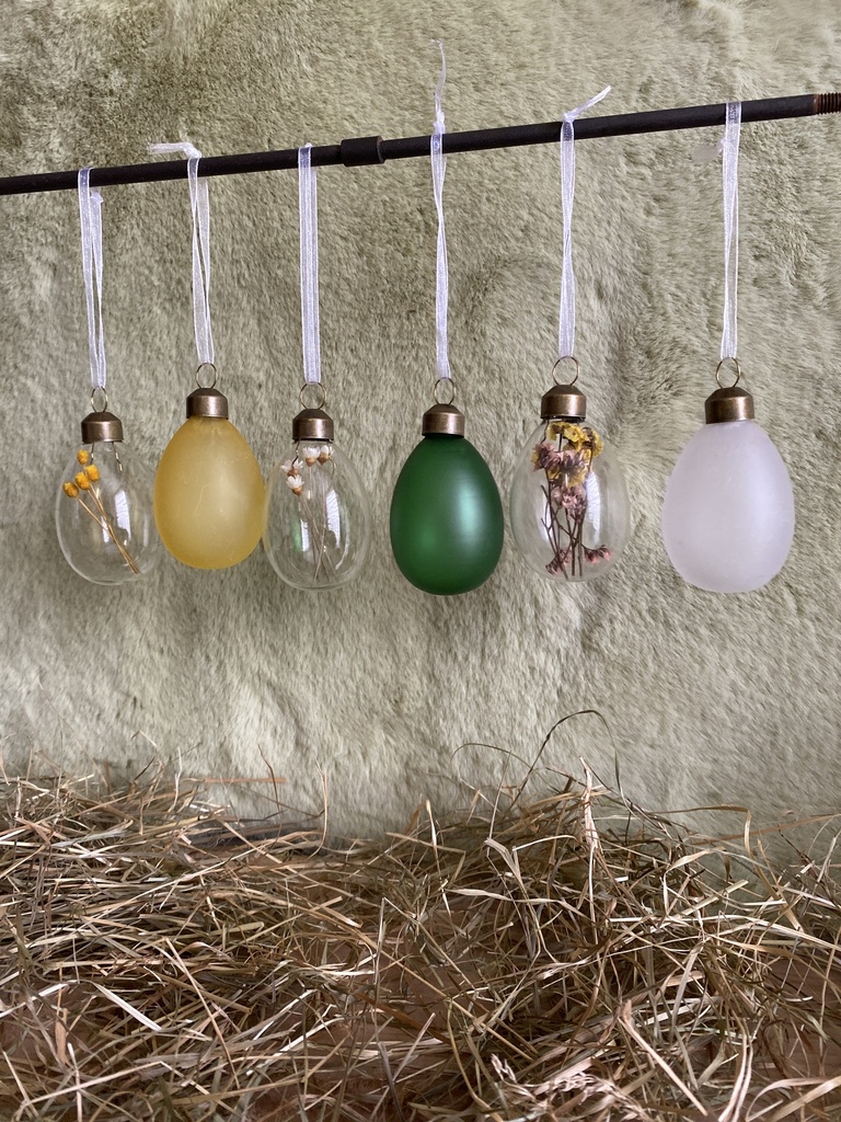 Ostereier 6er Set Glas