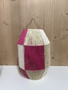 Laterne Seildesign pink-natur 24cm