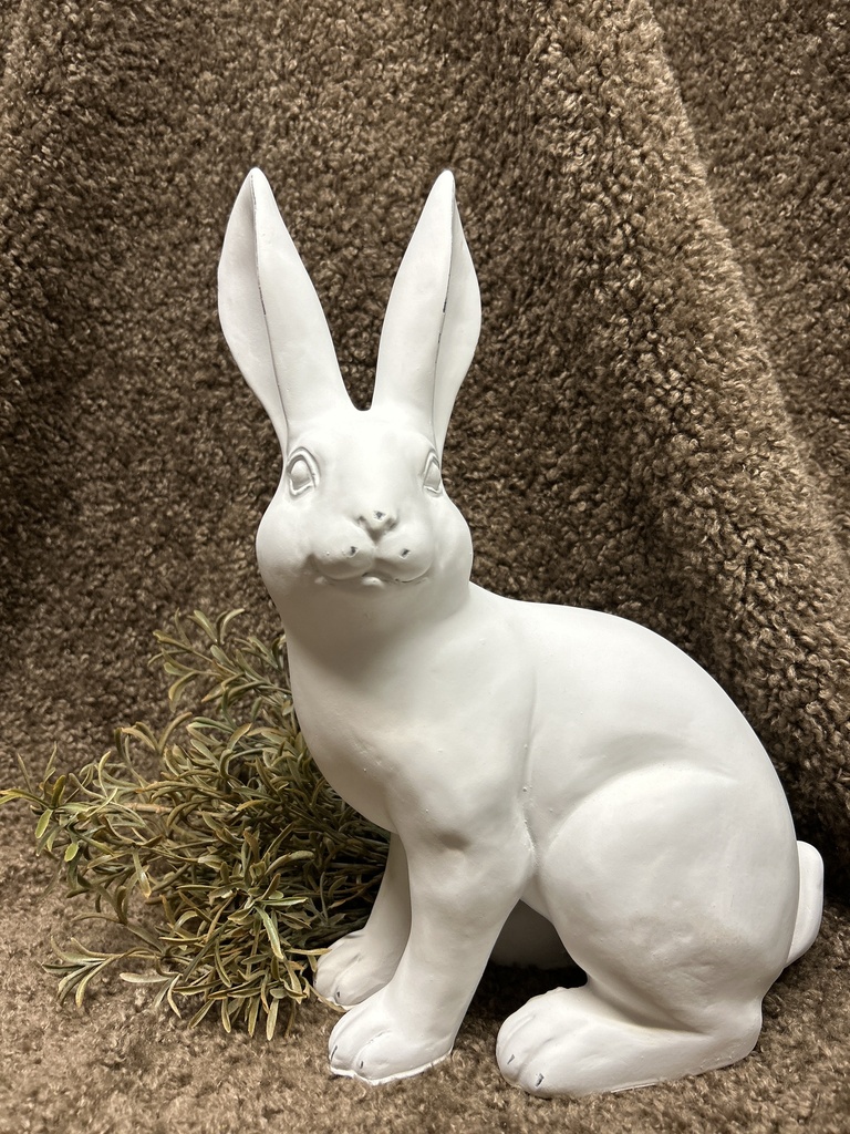 Hase hoppelnd weiß