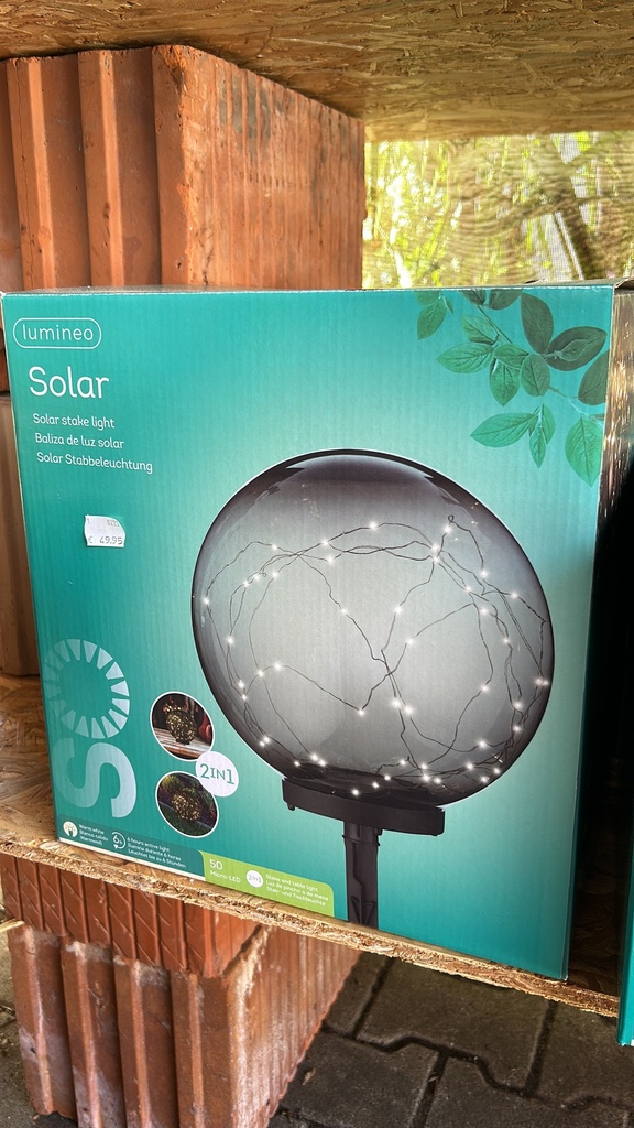 Stabbeleuchtung solar Kugel