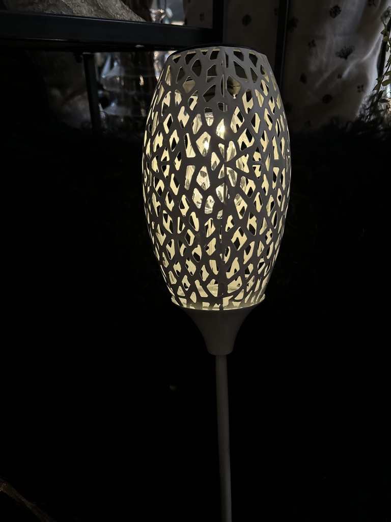 Stabbeleuchtung solar (Oval mit Muster)