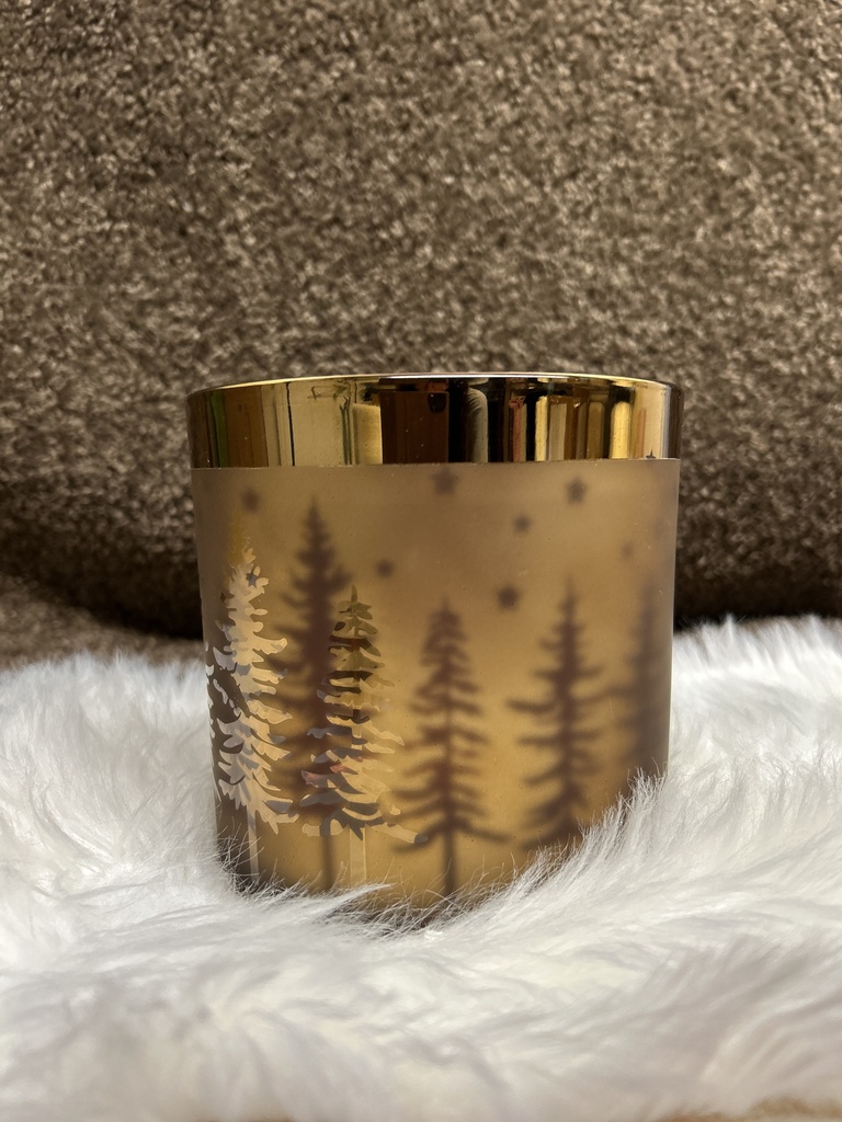 Windlicht mit Tannen