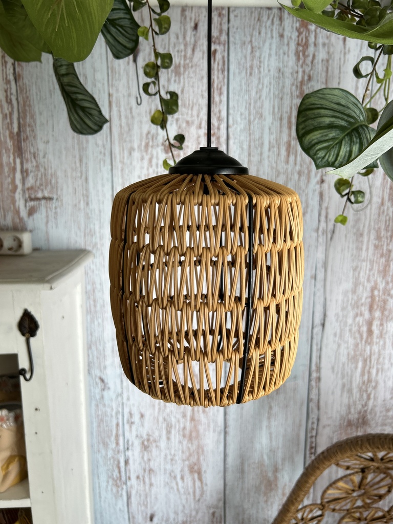 Solar Hängelampe Kunststoff natur