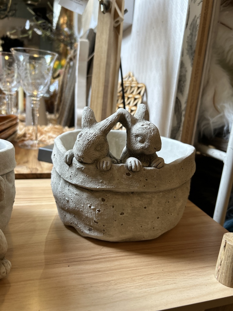 Hasentopf grau klein