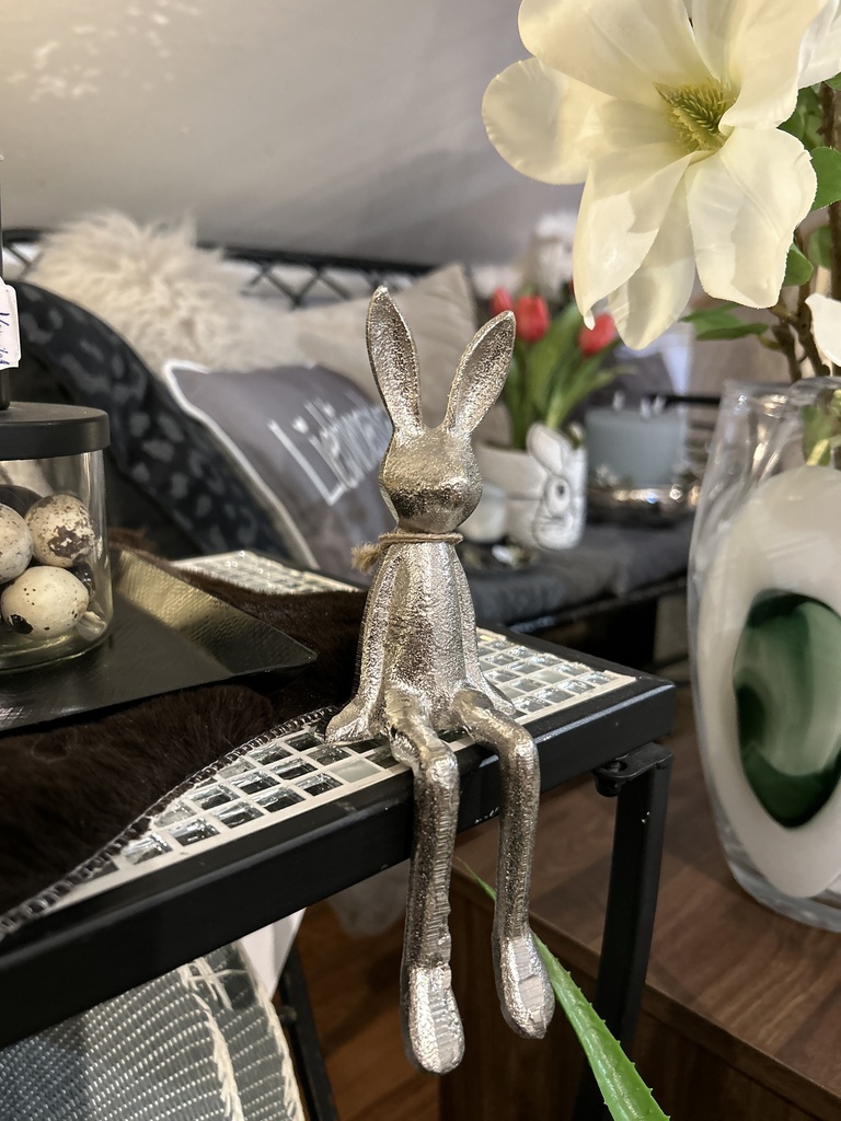 Hase Kantenhocker (silber)
