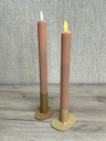 LED Stabkerze 2er braun