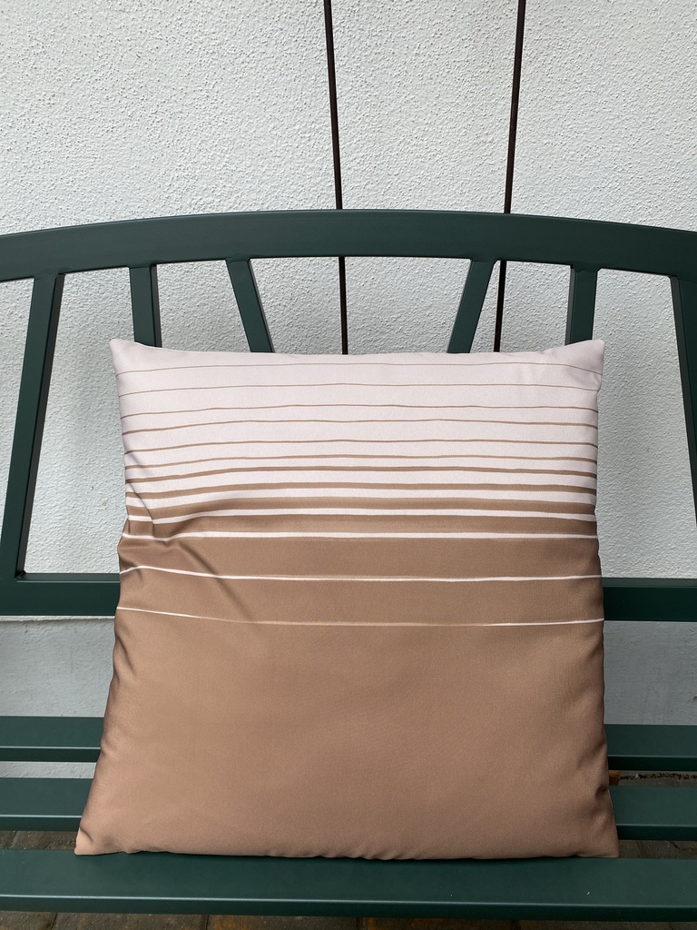 Outdoorkissen braun-gestreift 45x45 cm