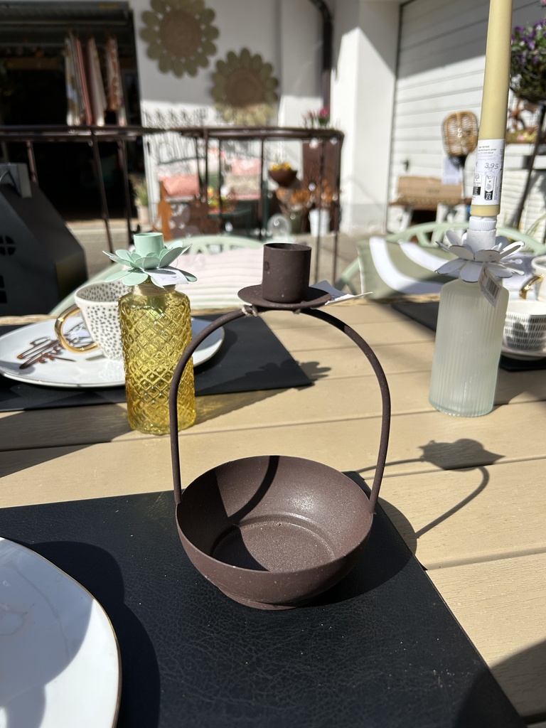 Pflanzschale mit Kerzenhalter