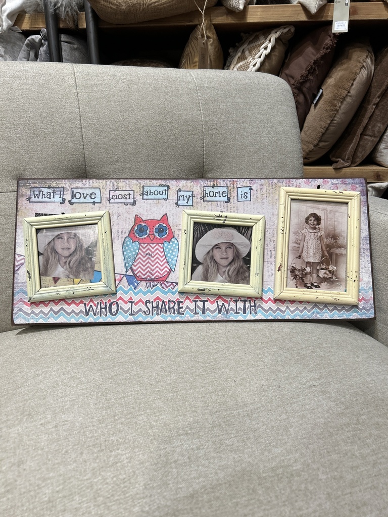 Bilderrahmen Shabby Look Eule (klein)