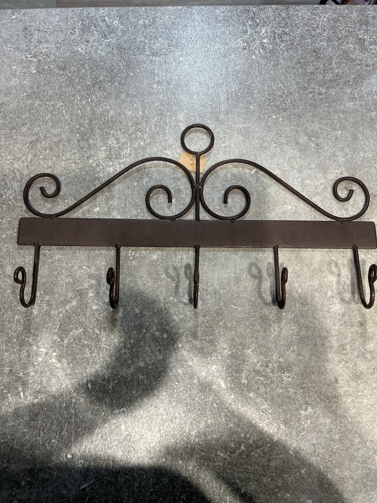 Garderobenleiste Rostoptik Antik mit 5 Haken