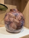 Metall-Vase "Milos" braun-hellbraun