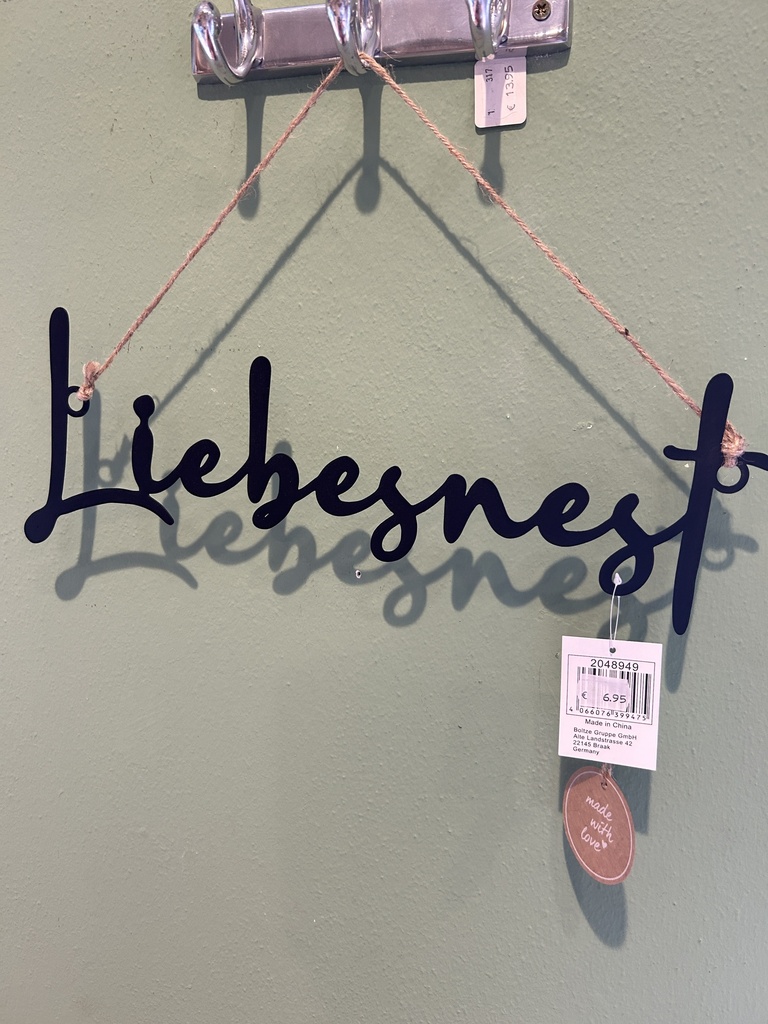 Schild Liebesnest