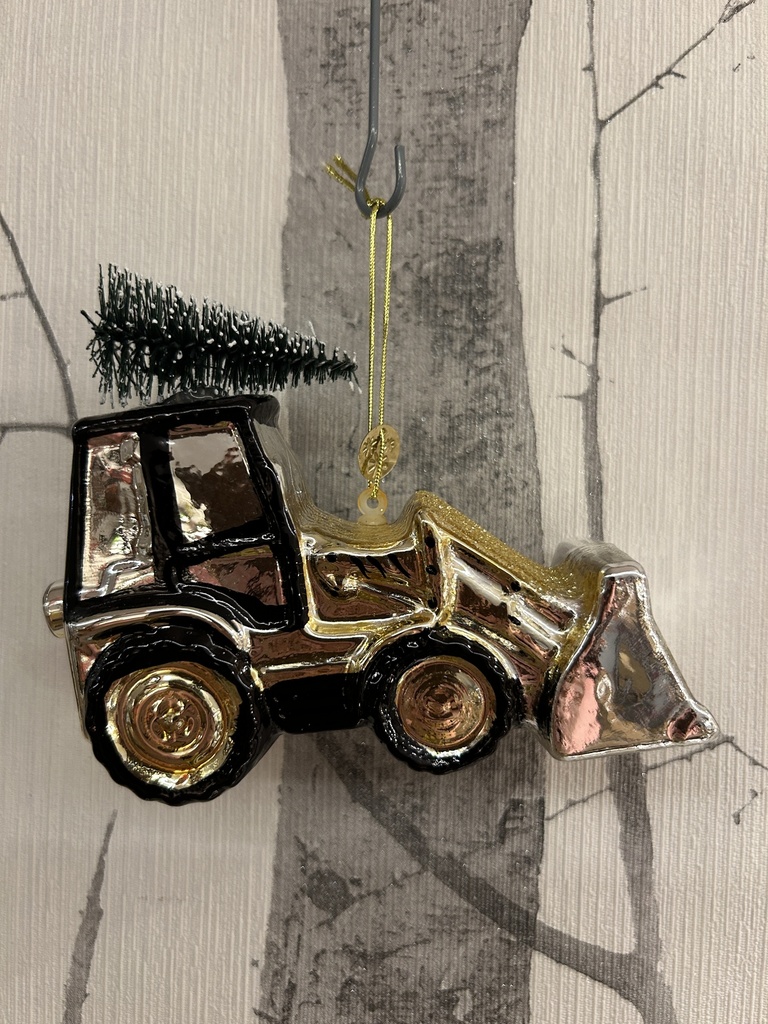 Weihnachtskugel Bagger