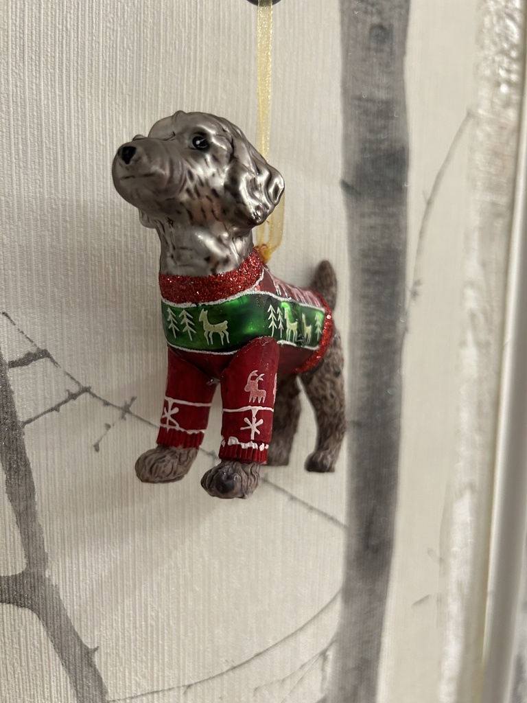 Weihnachtsanhänger Pudel