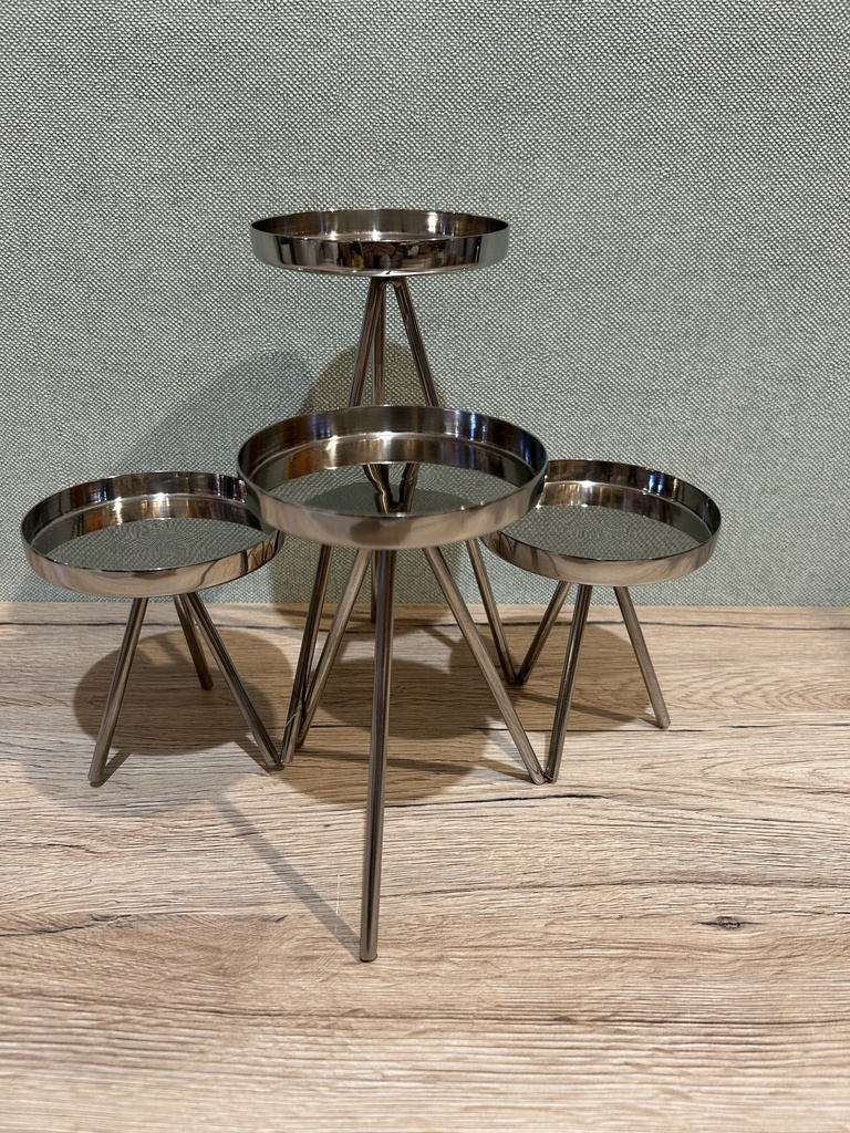 Kerzenhalter Edelstahl 4er