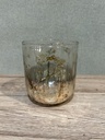 Glas Windlicht mit Trockenblumen