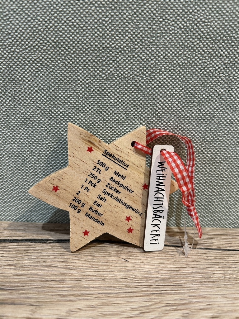 Holz Hänger Weihnachtsbäckerei mit Rezepten