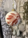 Weihnachtskugel creme weiß Floral