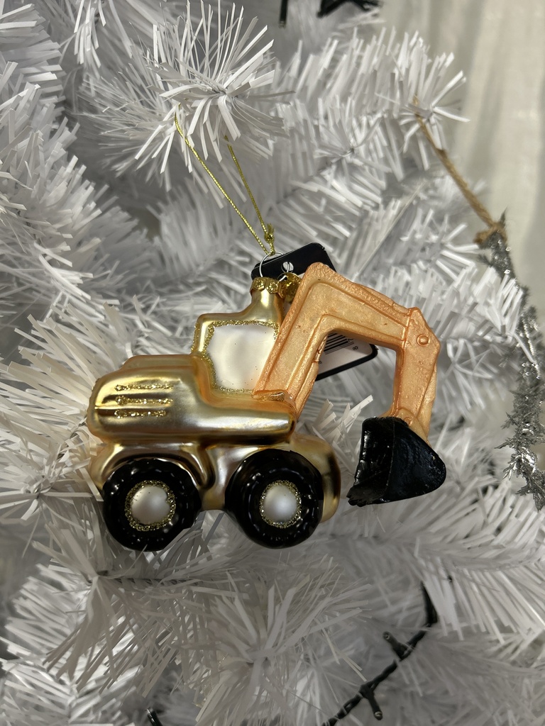 Weihnachtsanhänger Bagger
