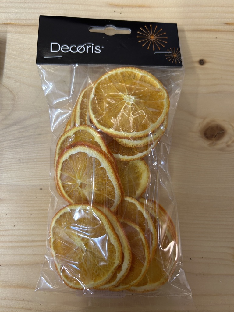 Orangenscheiben für Dekoration