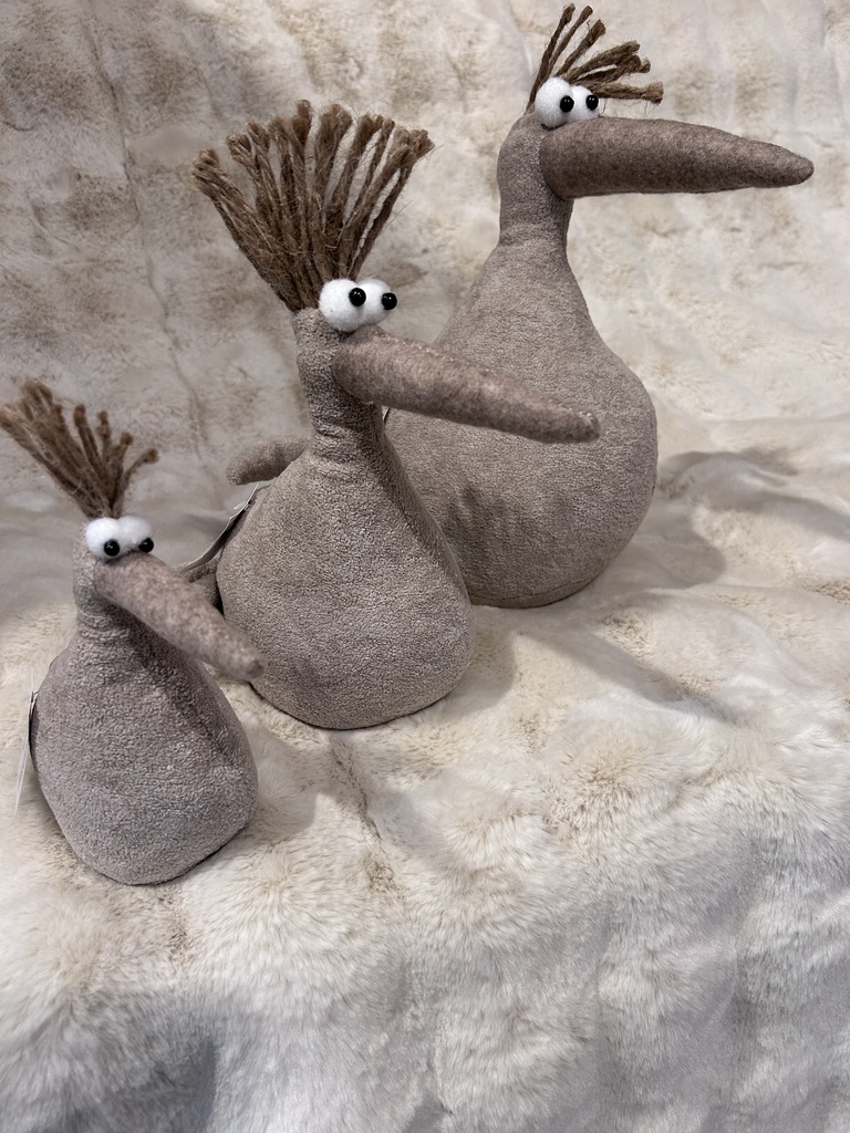 Vogel Crazy mit Sandfüllung braun