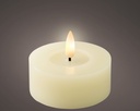 LED Wachskerze mit Flammeneffekt creme-weiß