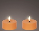 Solar Kerze Orange 2er Set