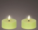 Solar Kerze Apfelgrün 2er Set